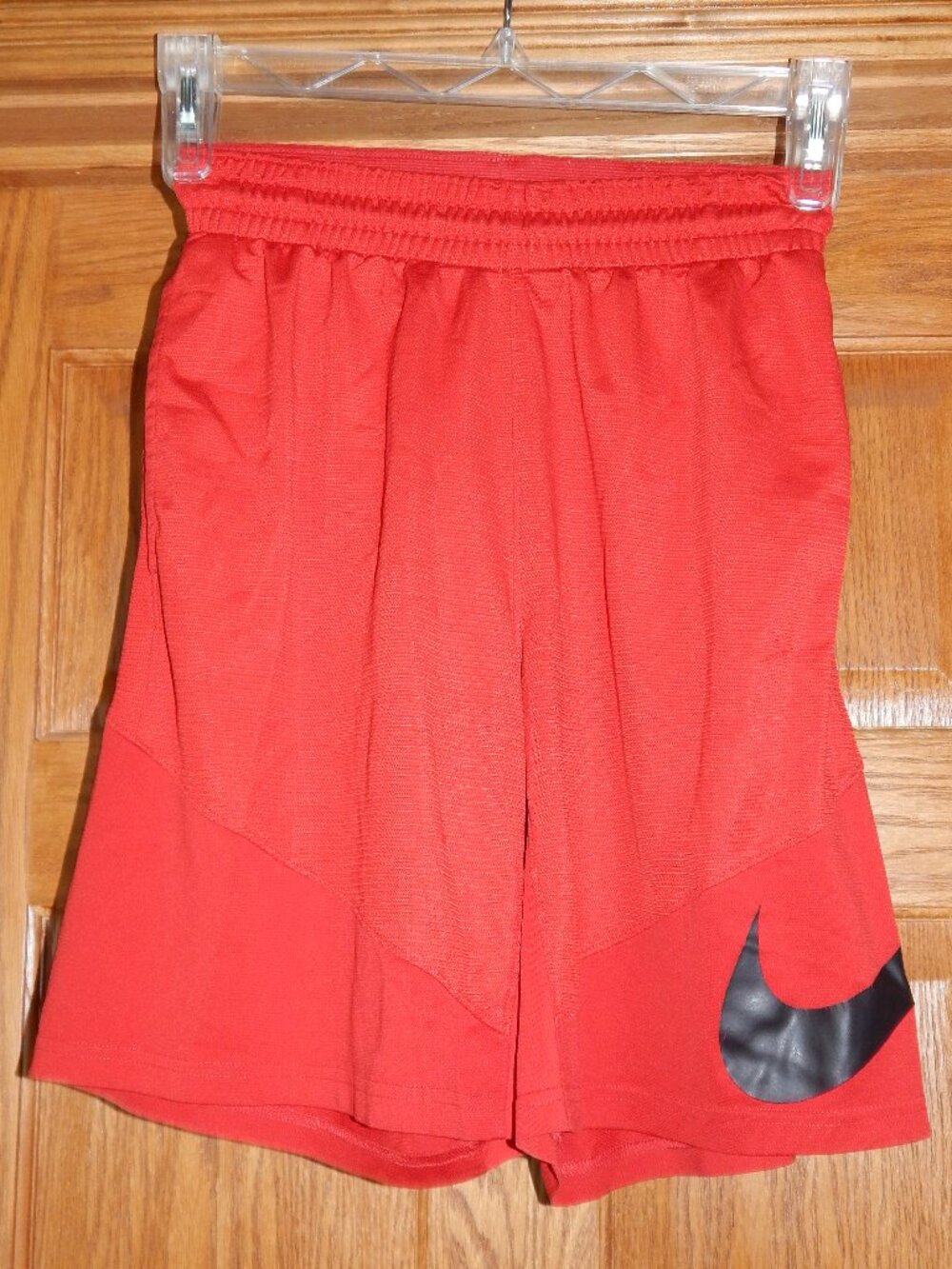 Men's Size Medium M NIKE Dri-Fit Red Athletic Shorts Elastic Drawstring Waist